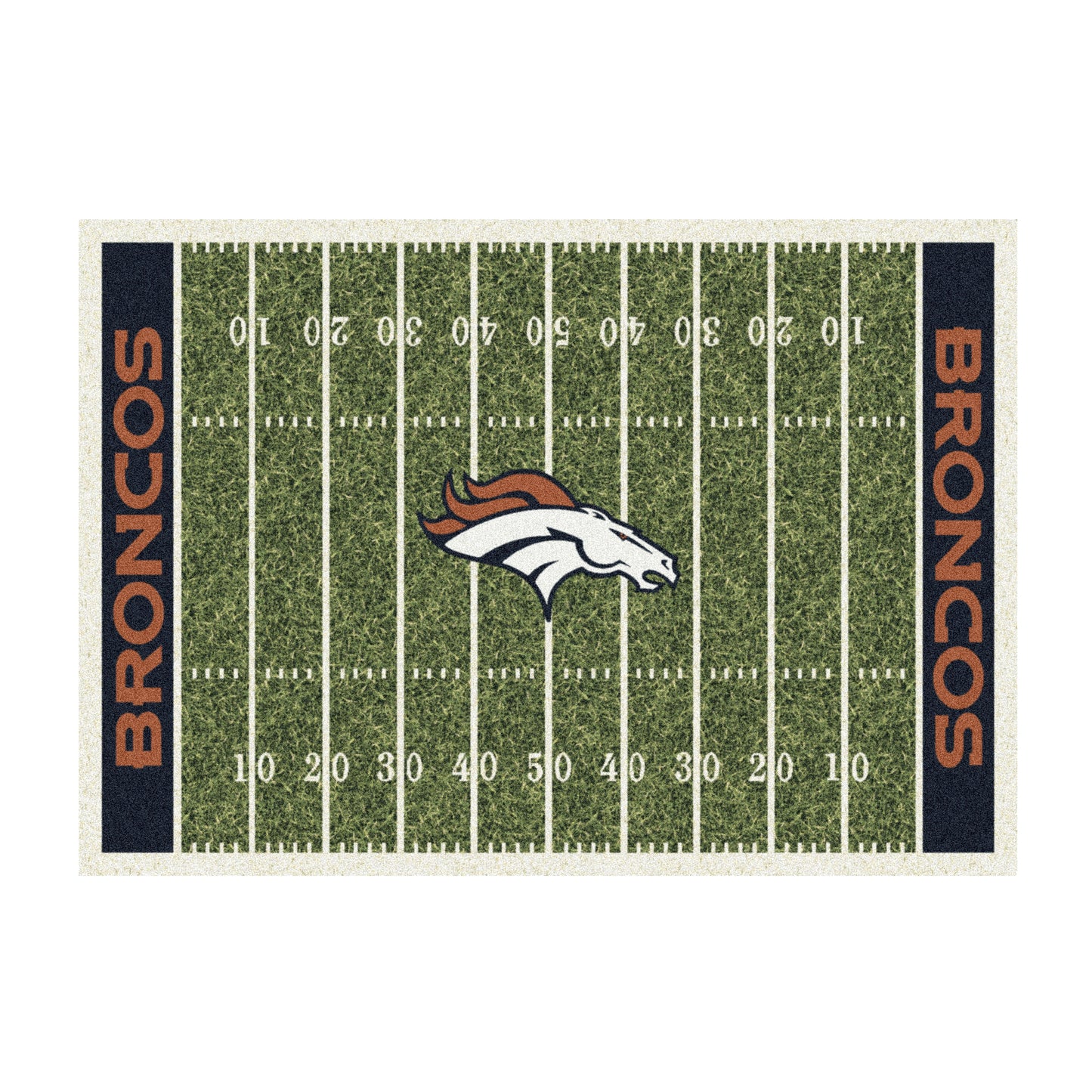 Denver Broncos home field style area rug