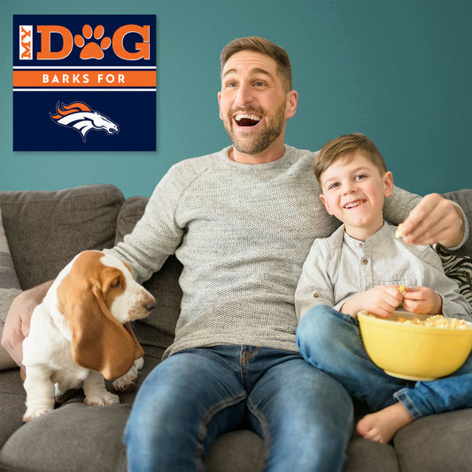 Denver Broncos my dog art sign