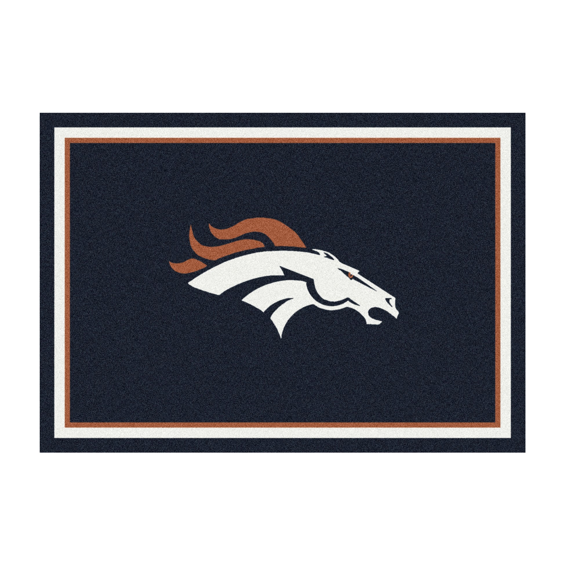 Denver Broncos distressed style area rug