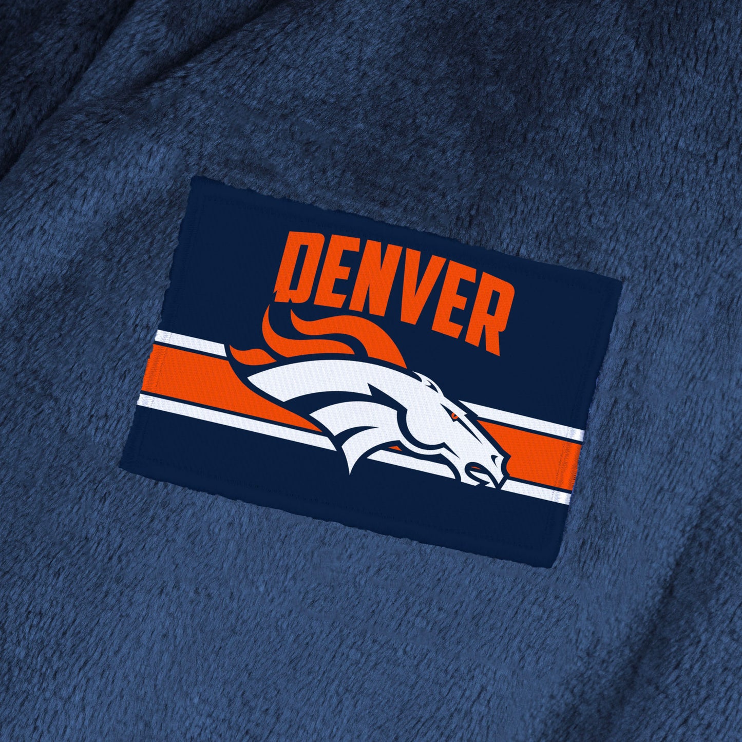 Denver Broncos team color bathrobe patch