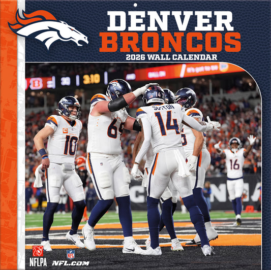 Denver Broncos Team Photos Wall Calendar