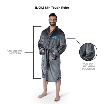 Detroit Lions silk touch charcoal men bathrobe