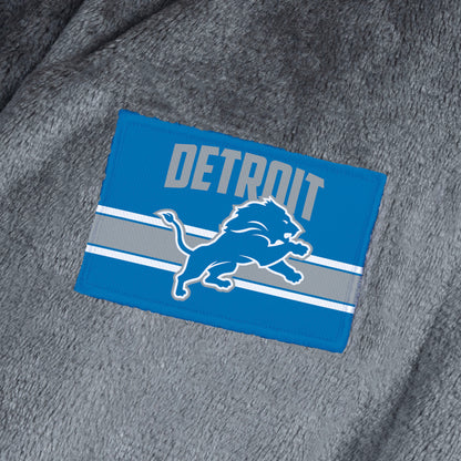 Detroit Lions silk touch charcoal bathrobe logo patch