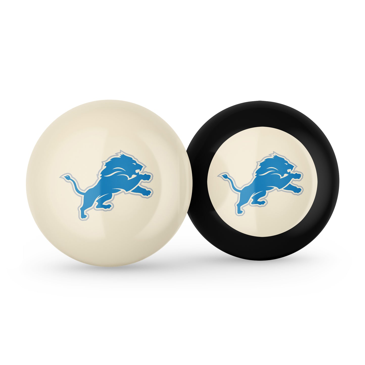 Detroit Lions cue ball and 8 ball