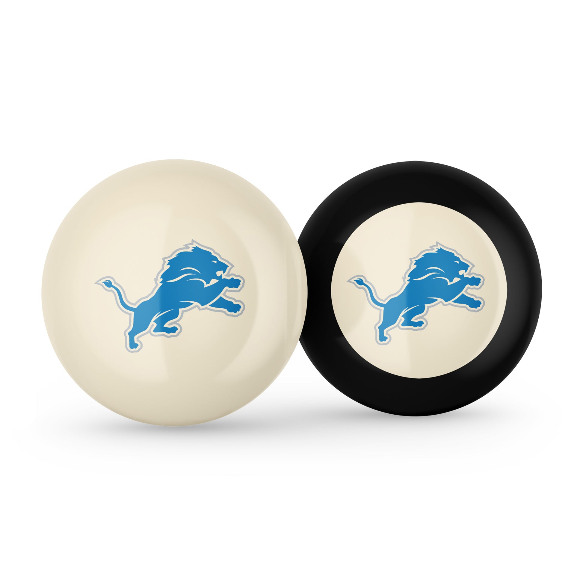 Detroit Lions cue ball and 8 ball