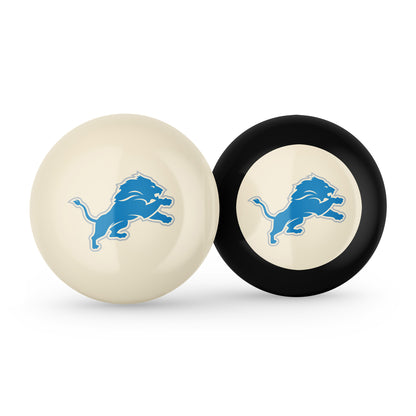 Detroit Lions cue ball and 8 ball