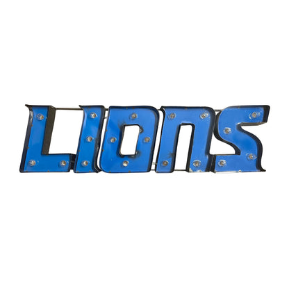 Detroit Lions lighted metal sign