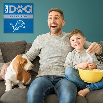 Detroit Lions my dog art sign