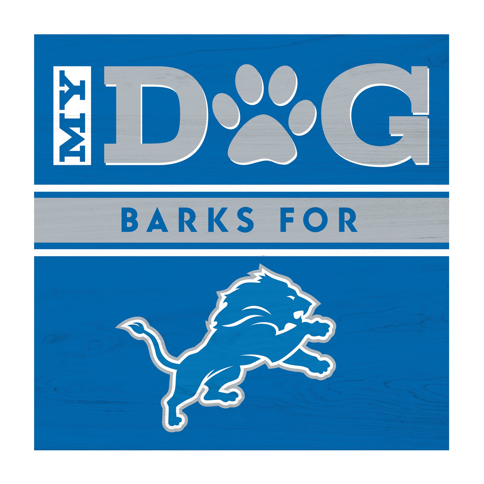 Detroit Lions dog sign