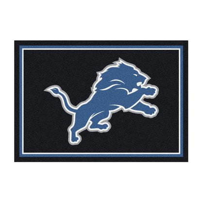 Detroit Lions distressed style area rug