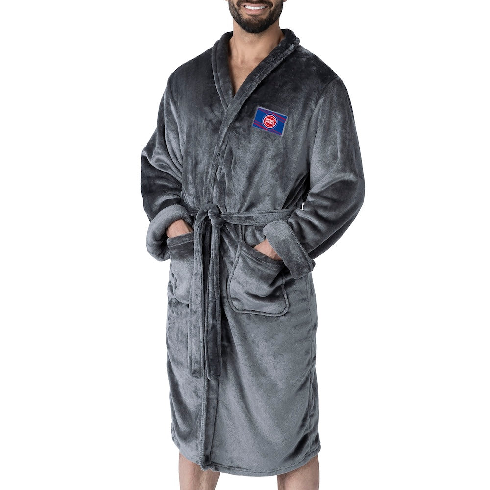 Detroit Pistons silk touch charcoal bathrobe