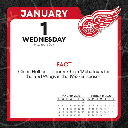 Detroit Red Wings 2025 Fact-A-Day Box Desk Calendar Jan