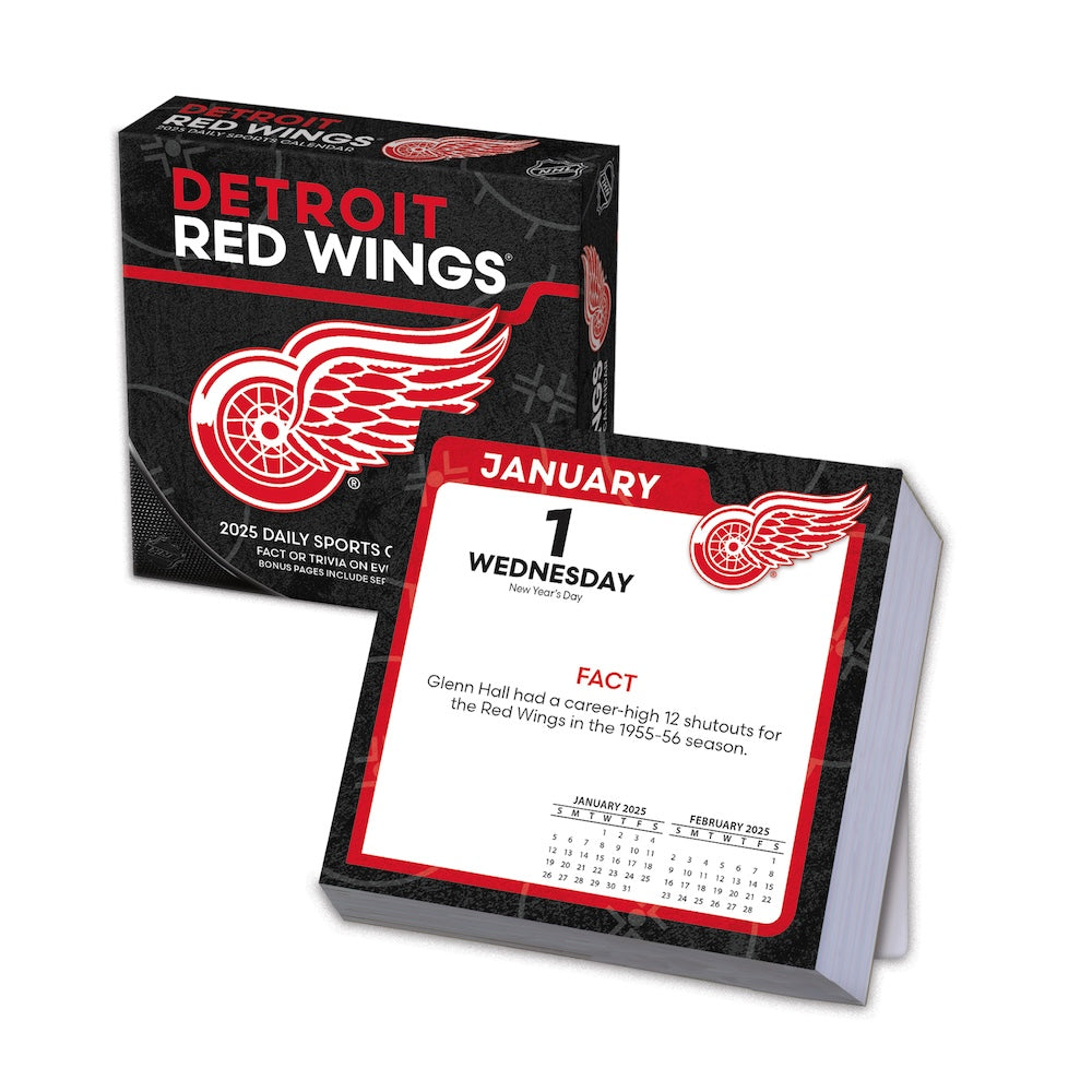 Detroit Red Wings 2025 Fact-A-Day Box Desk Calendar