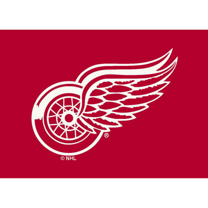 Detroit Red Wings distressed style area rug