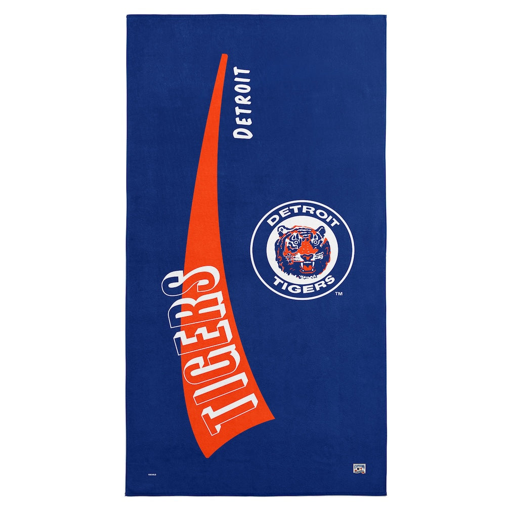 Detroit Tigers throwback beach towel