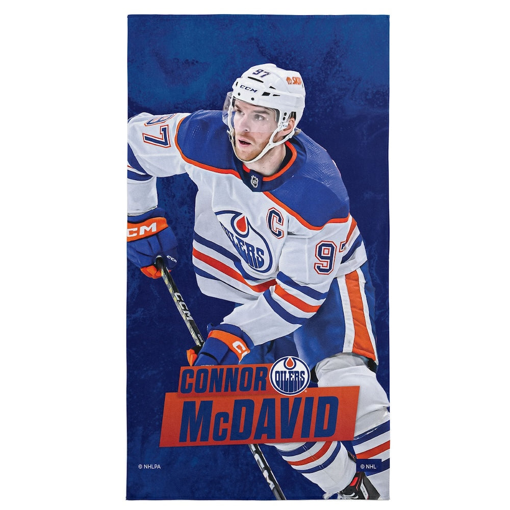 Edmonton Oilers Connor McDavid beach towel