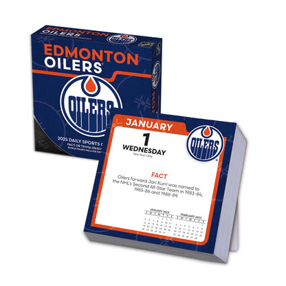 Edmonton Oilers 2025 Fact-A-Day Box Desk Calendar