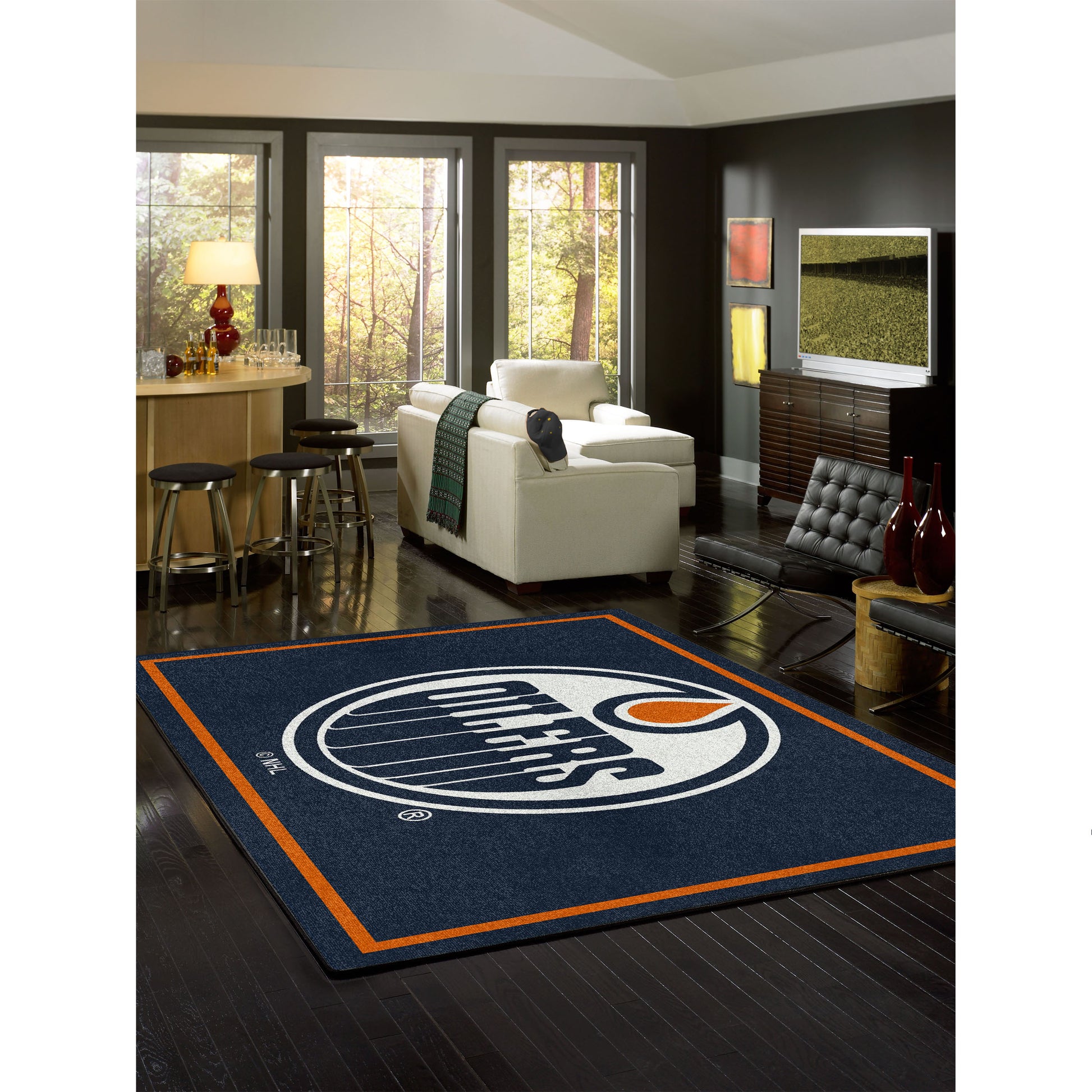 Edmonton Oilers spirit style area rug life