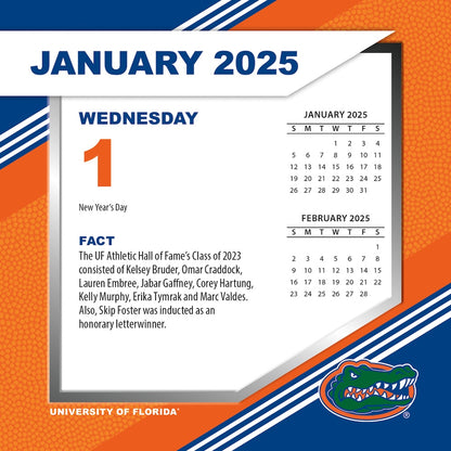 Florida Gators 2025 Fact-A-Day Box Desk Calendar Jan