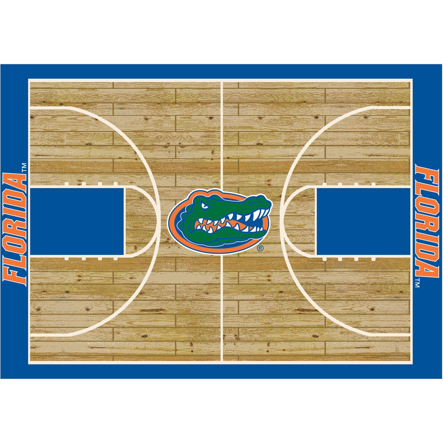 Florida Gators courtside style area rug