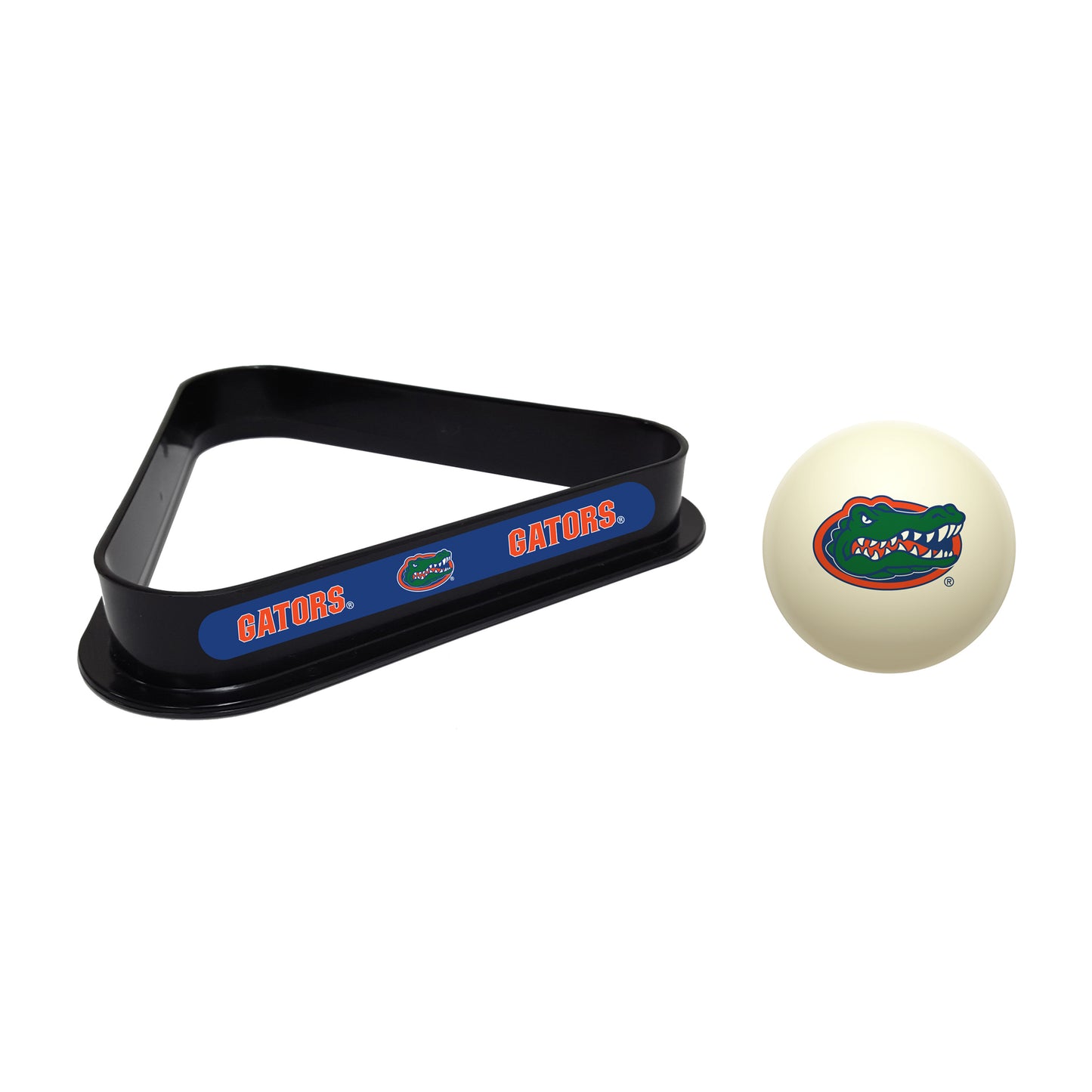 Florida Gators cue ball and triangle