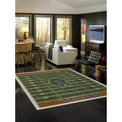 Florida Gators home field style area rug lifestyle