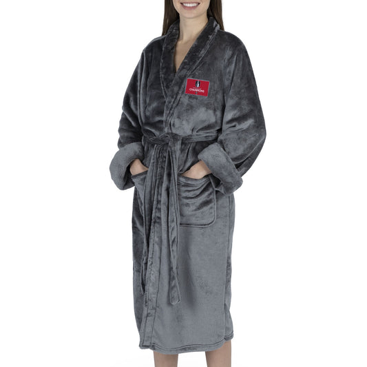 Florida Panthers NHL Stanley Cup Champions silk touch charcoal bathrobe