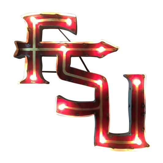Florida State Seminoles logo lighted metal sign