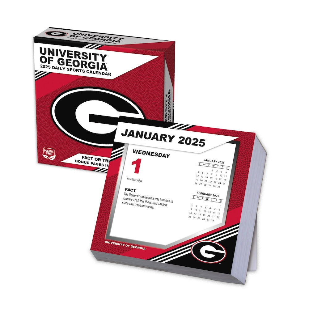 Georgia Bulldogs 2025 Fact-A-Day Box Desk Calendar