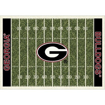 Georgia Bulldogs home field style area rug