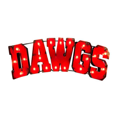 Georgia Bulldogs lighted metal sign