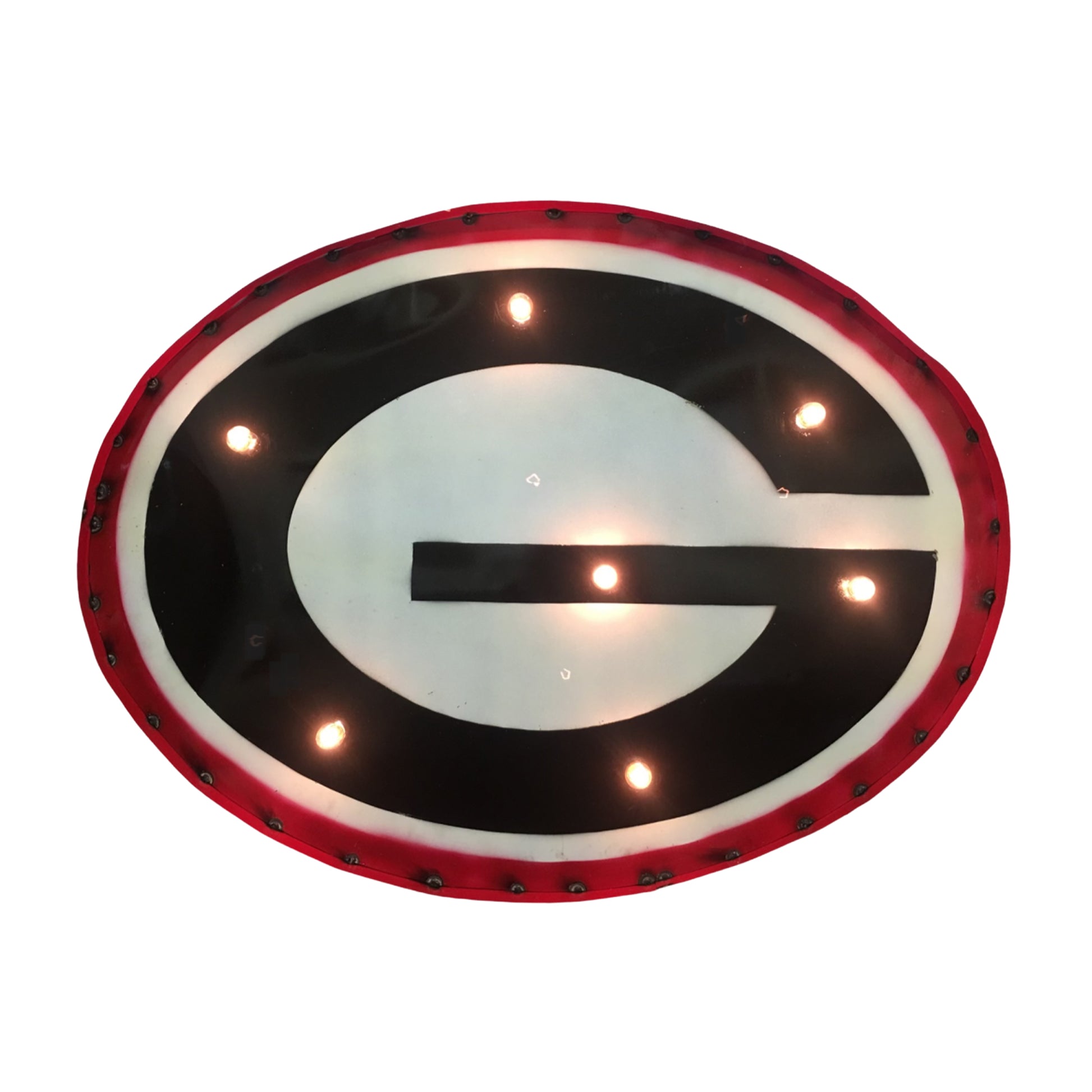 Georgia Bulldogs logo lighted metal sign