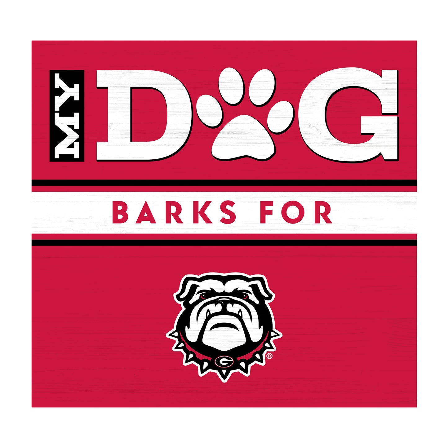 Georgia Bulldogs dog sign