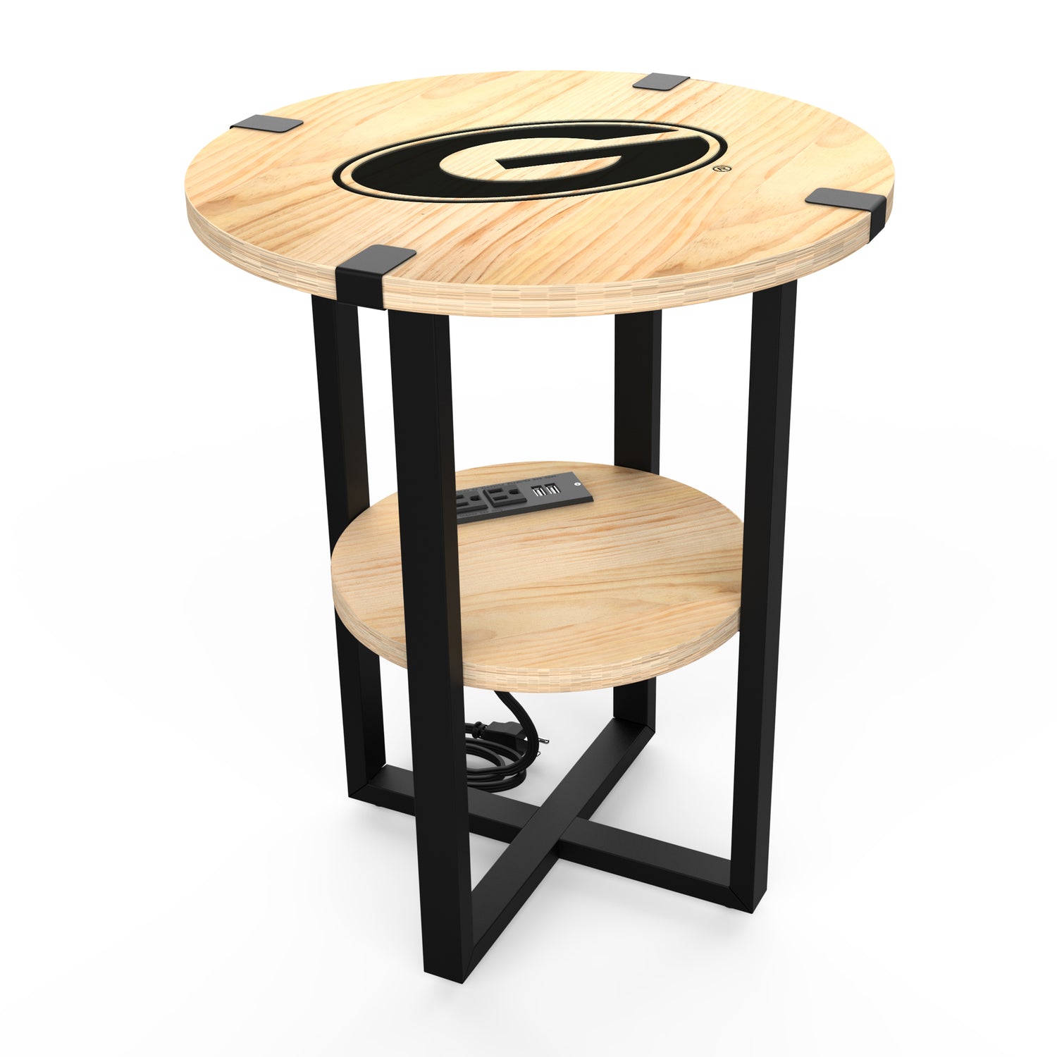 Georgia Bulldogs Round Side Table