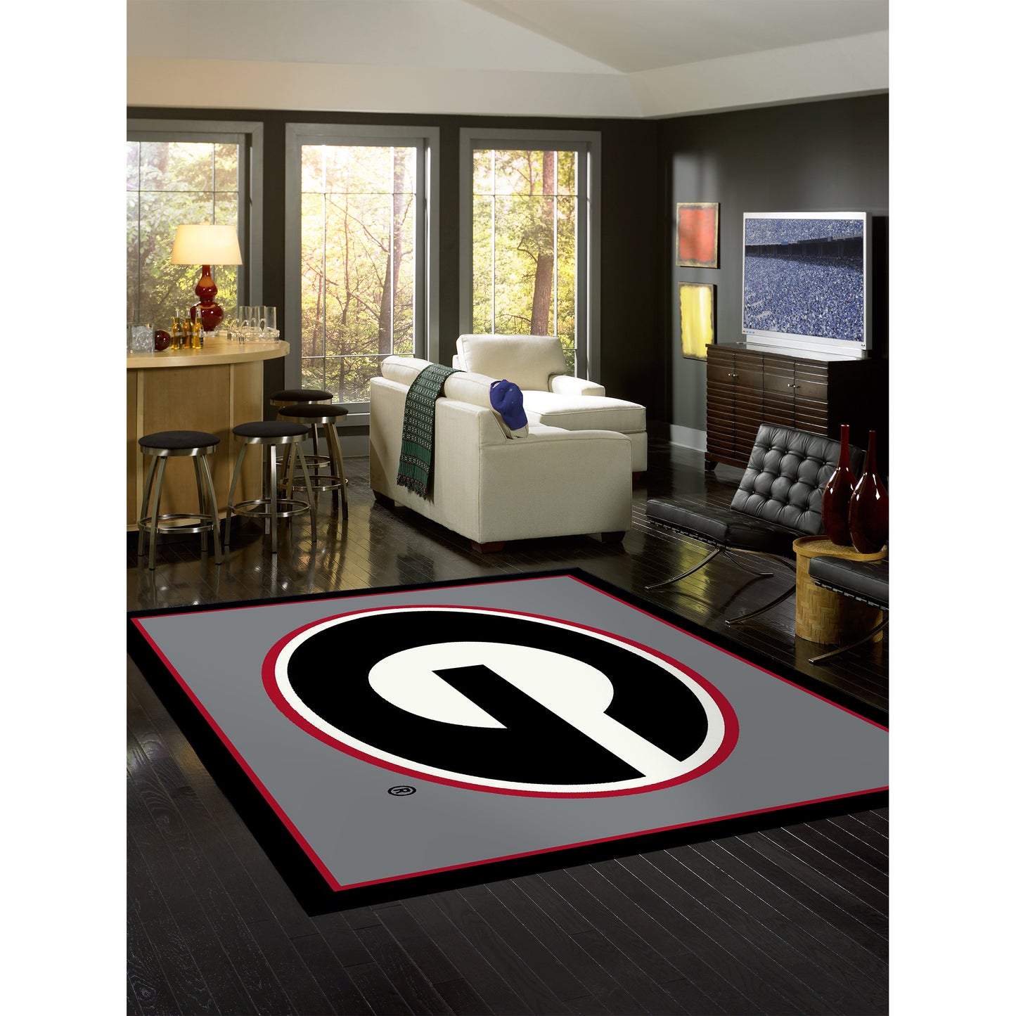 Georgia Bulldogs spirit style area rug life