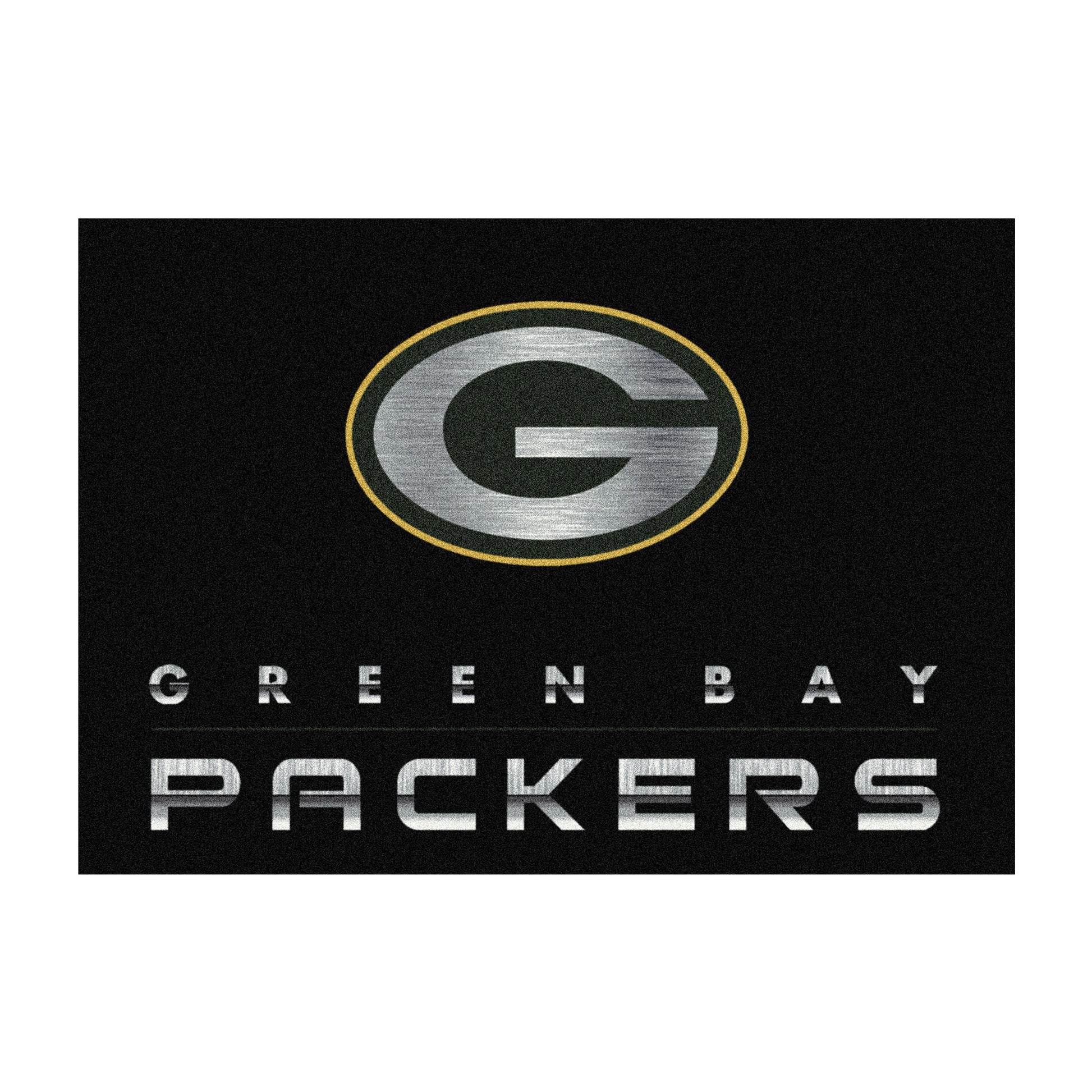 Green Bay Packers chrome style area rug