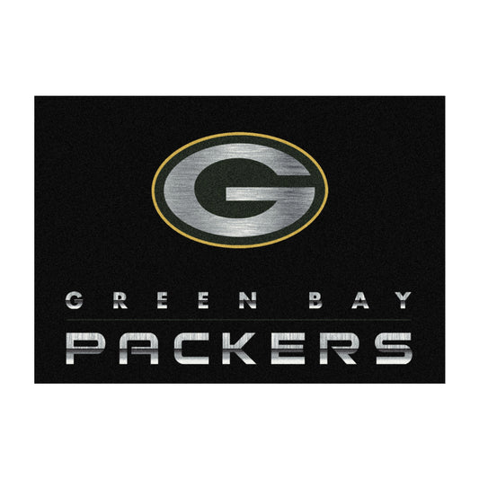 Green Bay Packers chrome style area rug