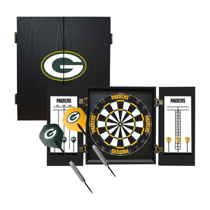 Green Bay Packers Dart Board Cabinet Set