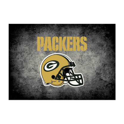 Green Bay Packers distressed style area rug