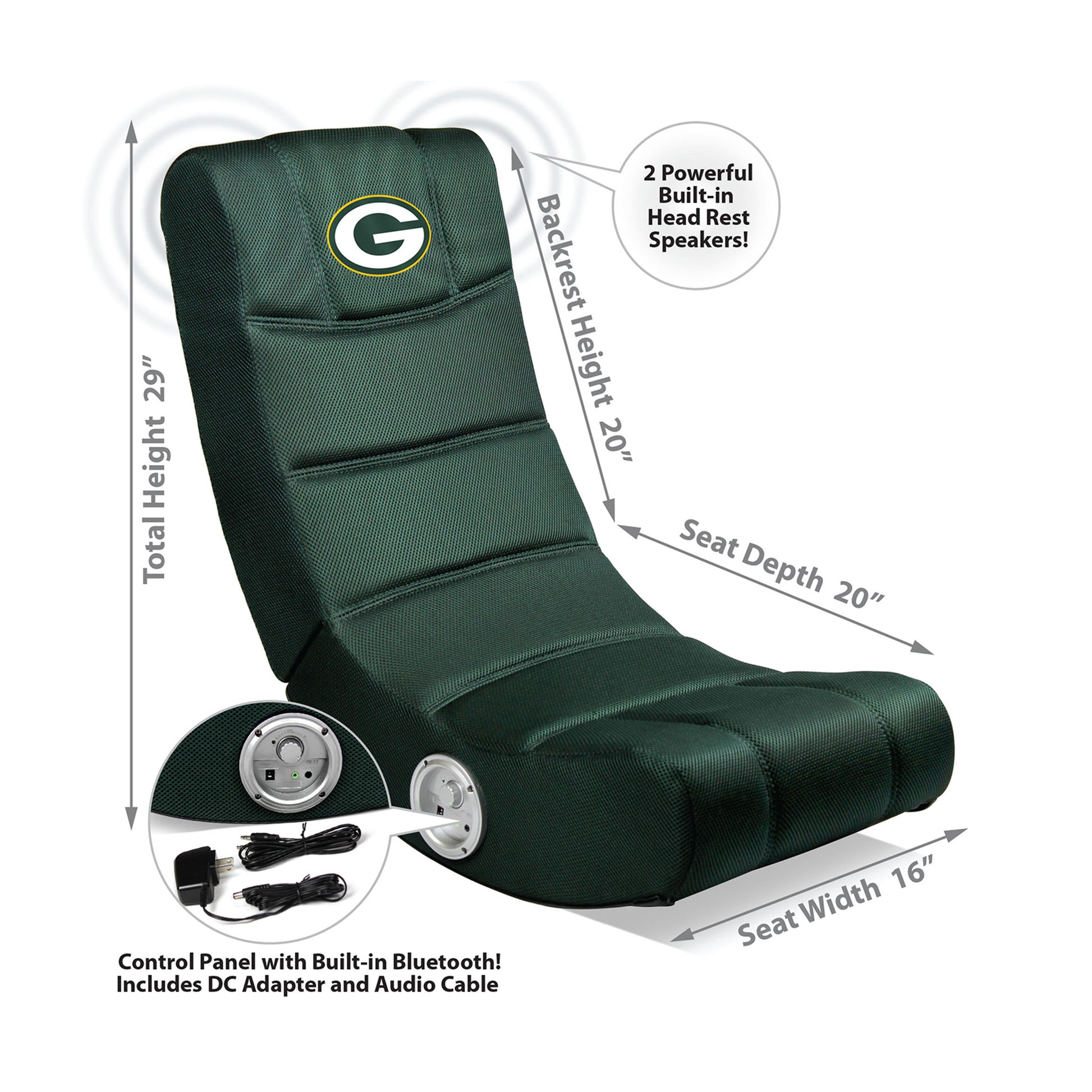 Green Bay Packers kids gaming rocking chair