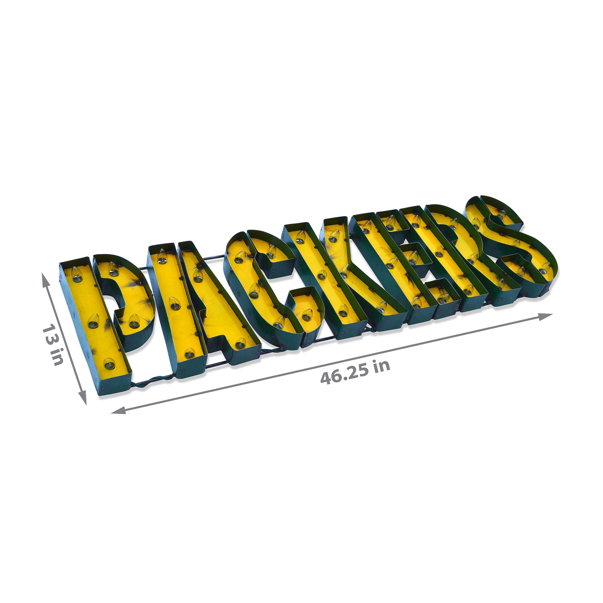 Green Bay Packers lighted metal retro sign
