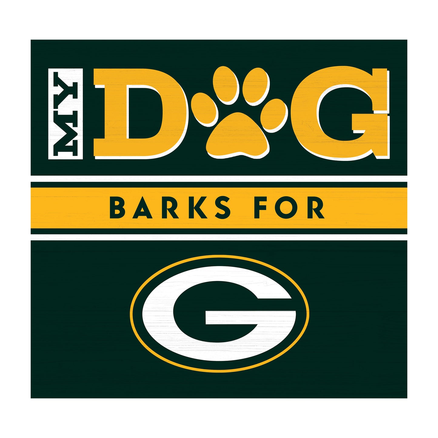 Green Bay Packers dog sign
