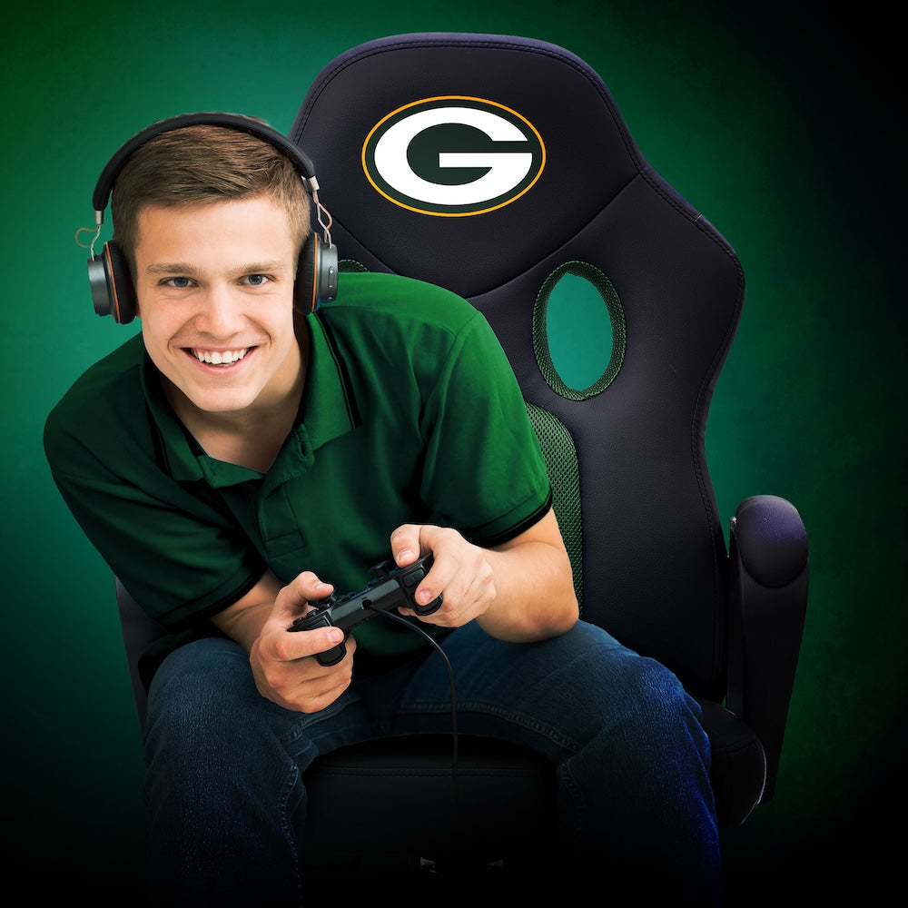 Green Bay Packers Office Gamer Chair Lifestyle