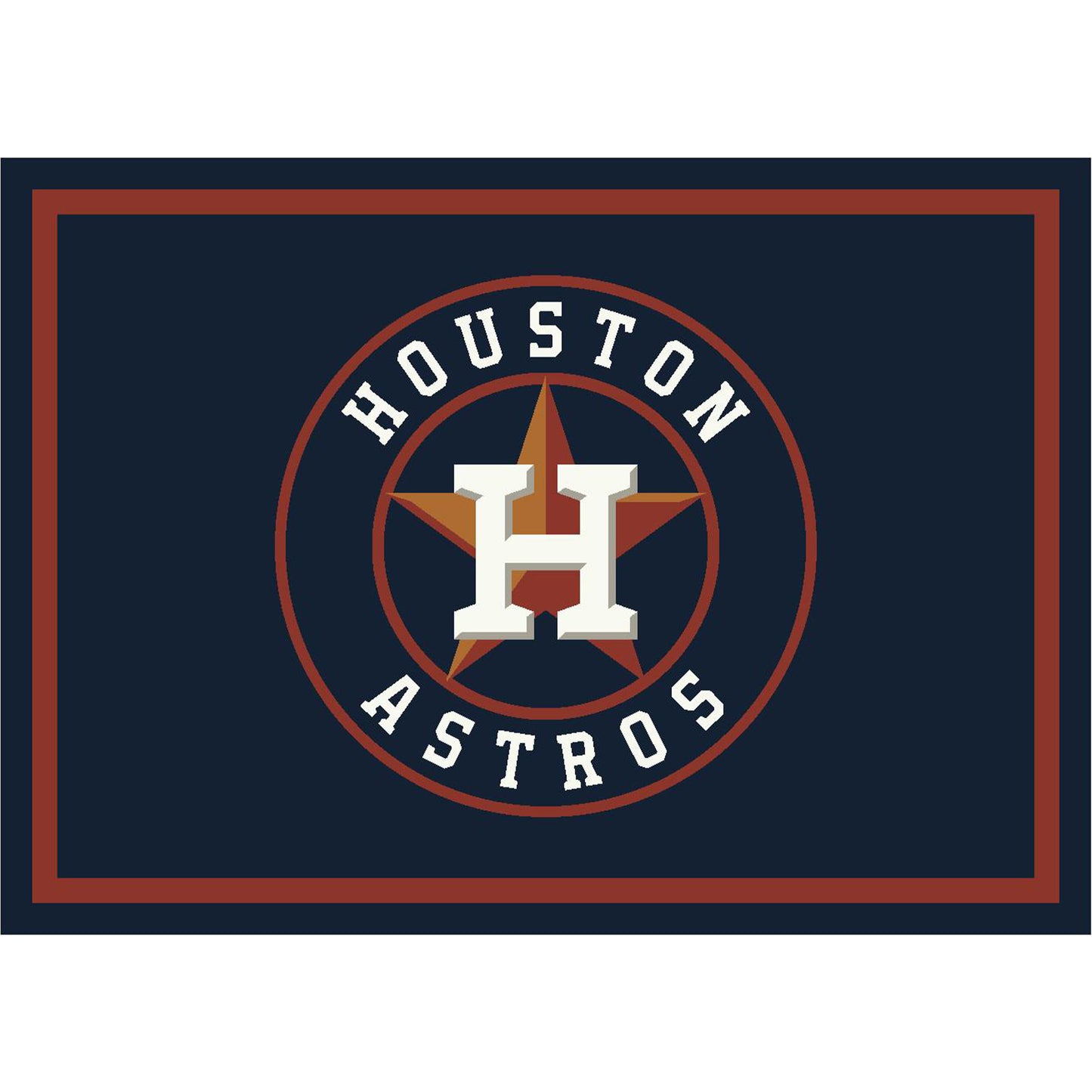 Houston Astros distressed style area rug