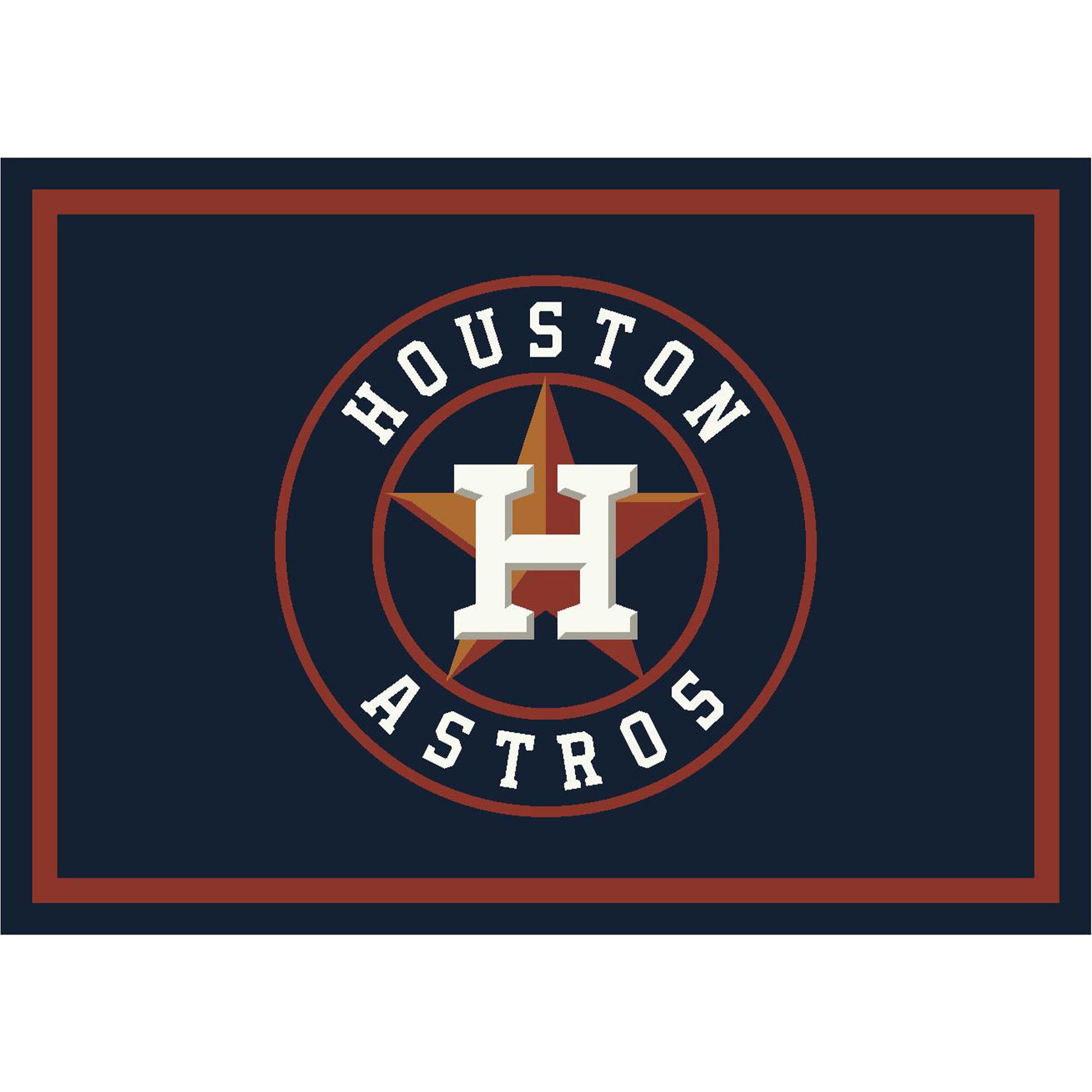 Houston Astros distressed style area rug