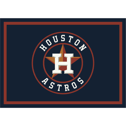 Houston Astros distressed style area rug