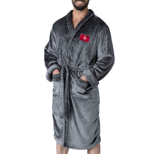 Houston Rockets silk touch charcoal bathrobe