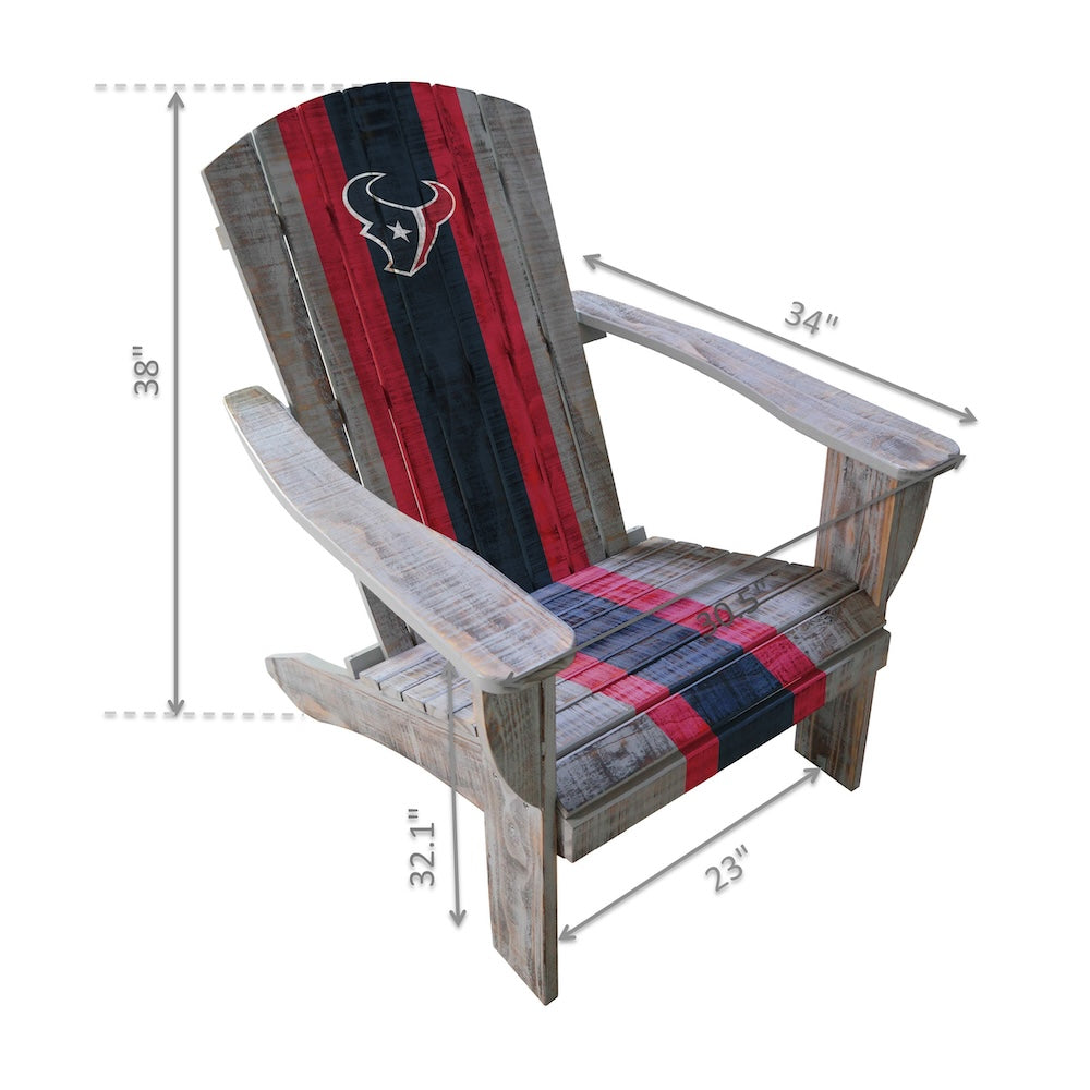 Houston Texans Adirondack Chair Dimensions