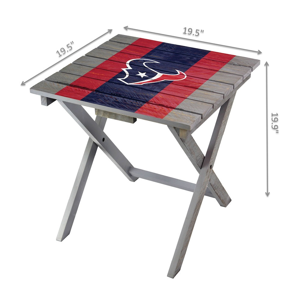 Houston Texans Adirondack Table Dimensions