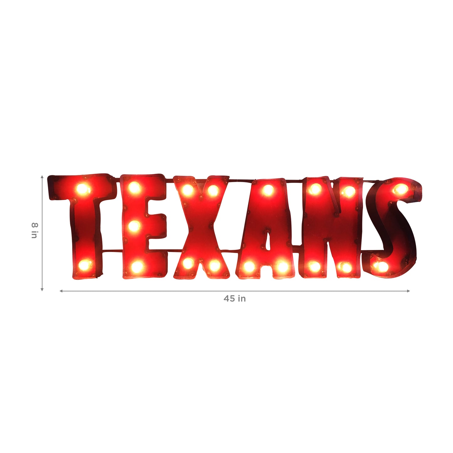 Houston Texans lighted metal retro sign